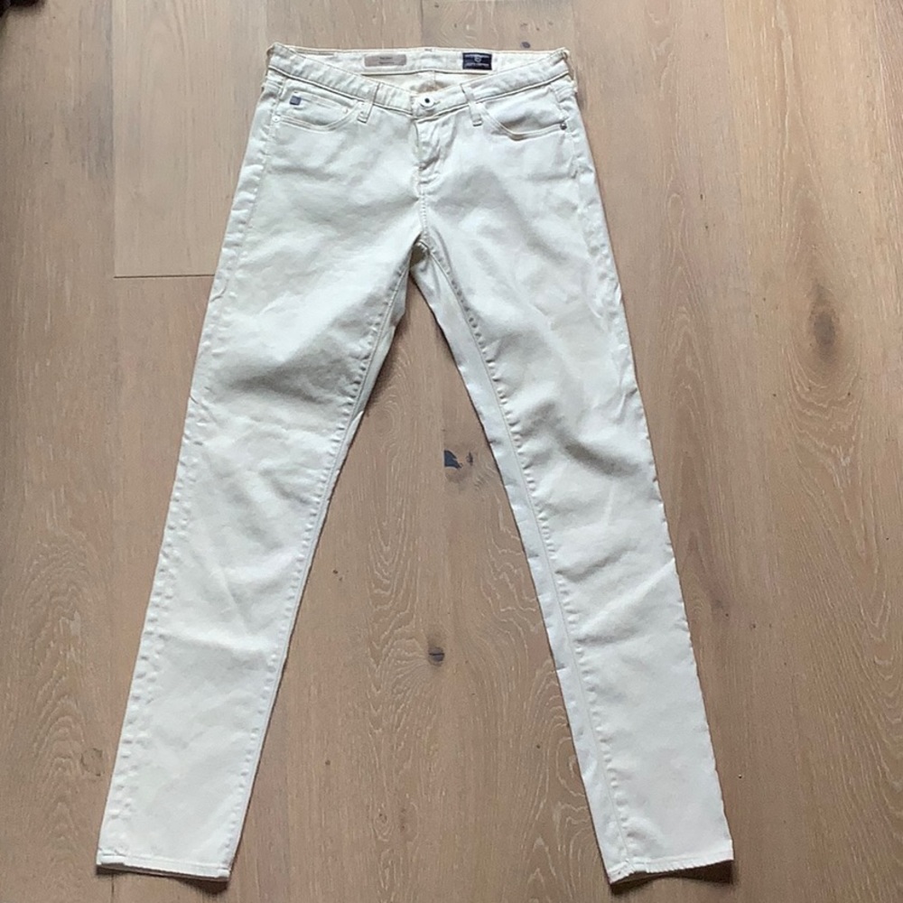 Ag cream colored skinny jean